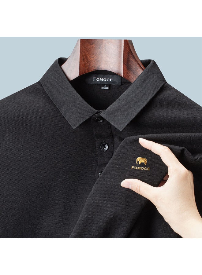 Fomoce men's Summer Comfortable Breathable Short-sleeve Polo Shirt - Image 3