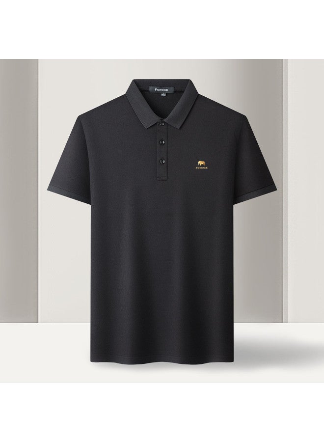 Fomoce men's Summer Comfortable Breathable Short-sleeve Polo Shirt - Image 4