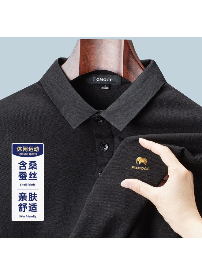 Fomoce men's Summer Comfortable Breathable Short-sleeve Polo Shirt - Image 2