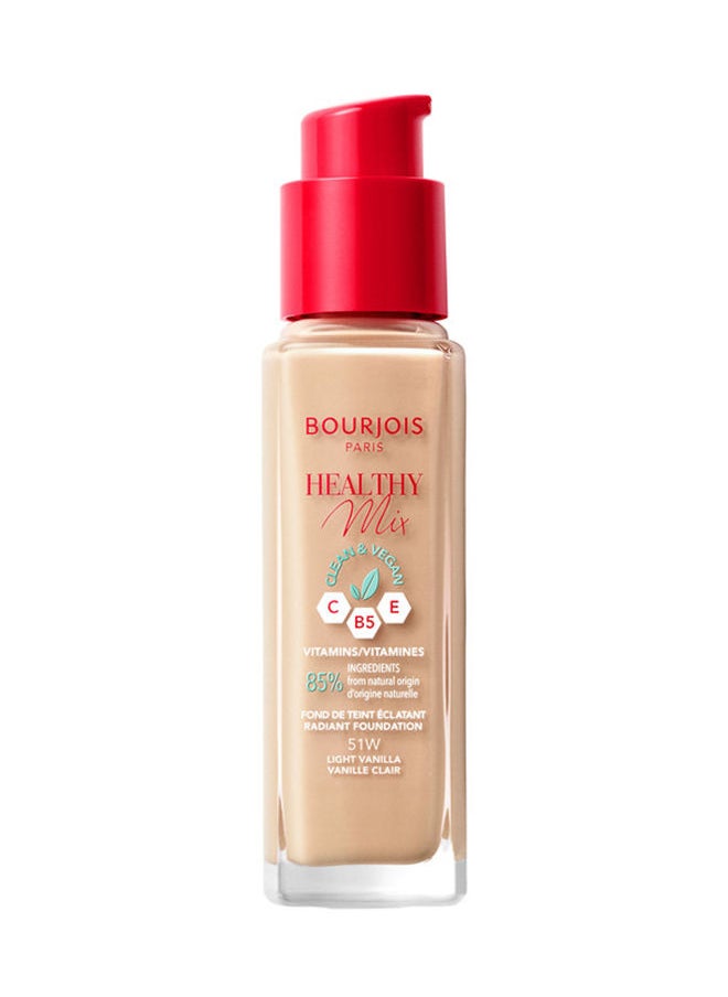 Healthy Mix Clean Foundation - 51W - Light Vanilla, 30ml - pzsku/Z963231D125886EFA6057Z/45/_/1675923160/7b1b386c-2356-42ad-917c-449c59b65c09