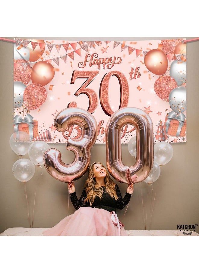 Glitter Happy 30Th Birthday Banner 72 X 44 Inch Rose Gold 30Th Birthday Banner 30Th Birthday Backdrop For Women Happy 30Th Birthday Banner Pink 30 Year Old Birthday Decorations - pzsku/Z96323600FEEAA241C4FFZ/45/_/1706152407/d5693b70-c45c-4c21-b44a-61fc22188690