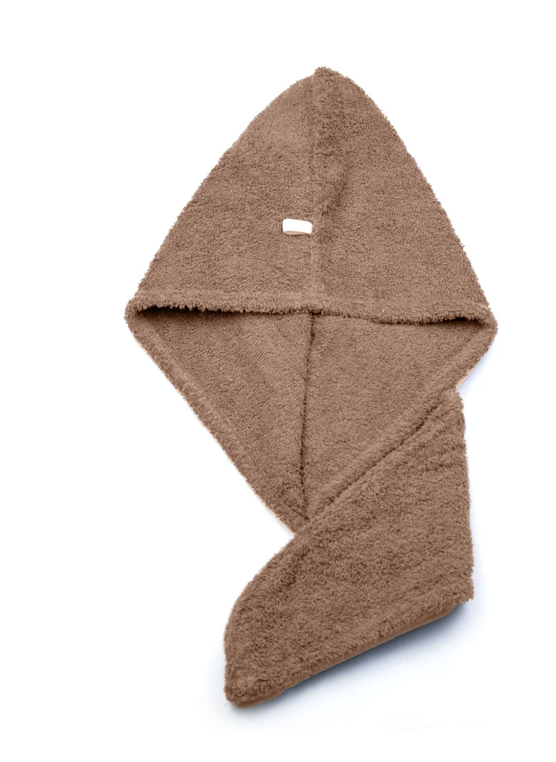 1Chase 100% Cotton Terry Hair Towel Wrap, Beige