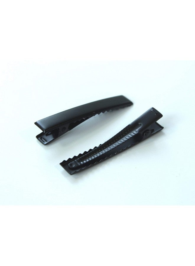 All In One 50Pcs Small Size Hair Clip For Adults Diy (35Mm/1.37“ Black Flat Alligator Clips) - Image 2