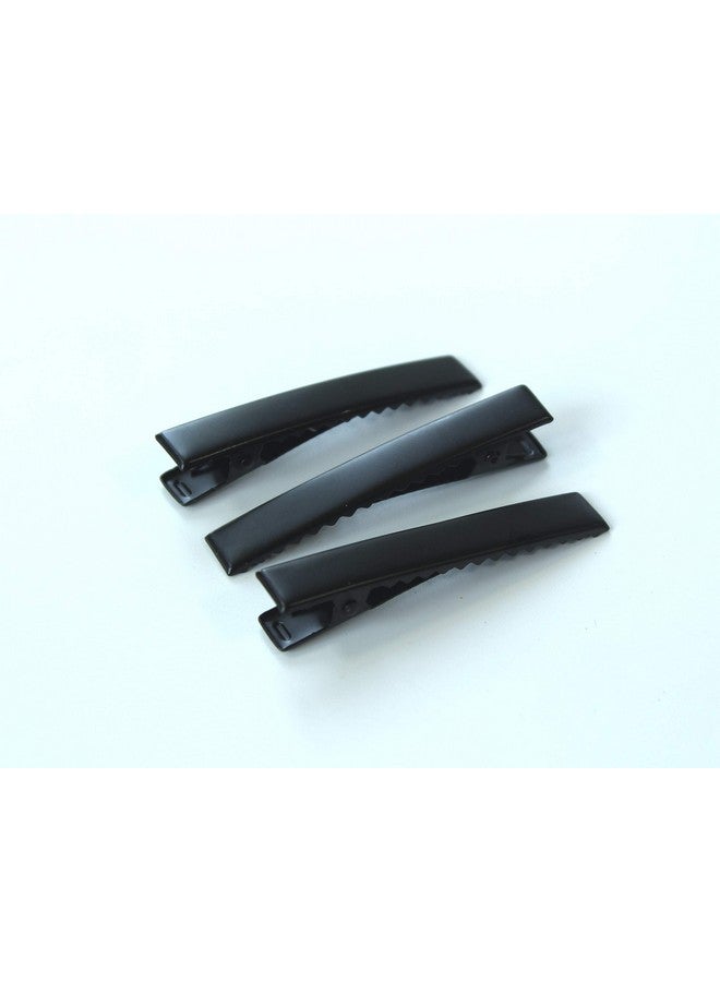 All In One 50Pcs Small Size Hair Clip For Adults Diy (35Mm/1.37“ Black Flat Alligator Clips) - Image 1
