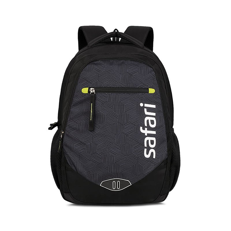 Safari Tribe 35 Ltrs Large Laptop Backpack with 3 Compartments, Water Resistant Fabric - Black (TRIBE19CBBLK) - Image 4