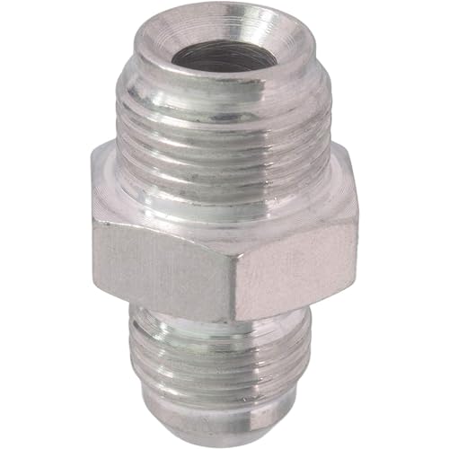 ICT Billet 6an Male Flare to 5/8-18 Inverted Flare Power Steering Adapter Fitting Thread Connector Fluid Designed & Manufactured in the USA Bare Aluminum F06AN625IF - Image 3