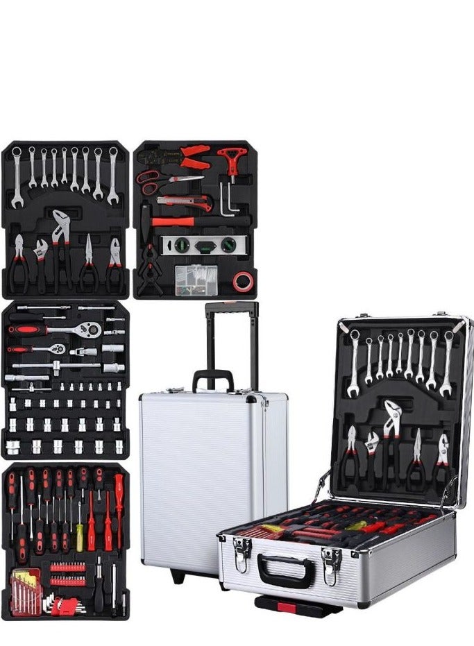 Tool Set with Tool Trolley Essential Kit for Car House and Electronics Repairs - Image 1