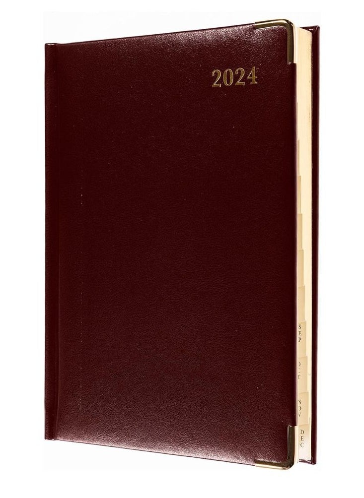 Collins - Collins Classic 2024 Diary Compact Day a Page Business Planner (with Appointments) - Business Planner and Organiser - January to December 2024 Diary - Daily - Red - 1250V.15-24 - Image 1