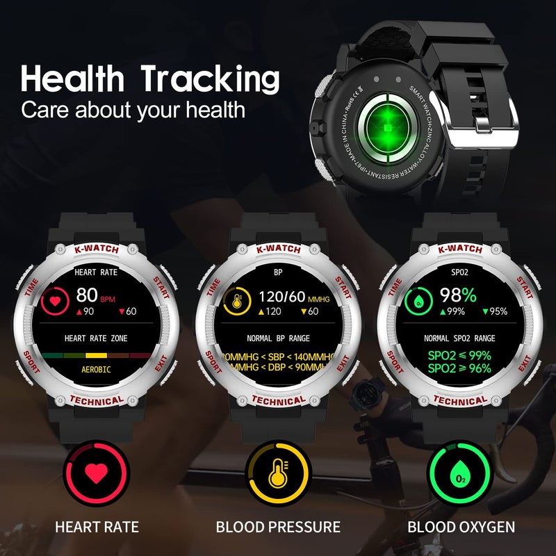 KINGSTAR Smart Watch for Men, Smart Watch Make/Answer Call AI Voice Control Smartwatch with 8 Sport Modes Pedometer Blood Oxygen Heart Rate Sleep Monitor Fitness Tracker for iOS Android Phones - Image 4