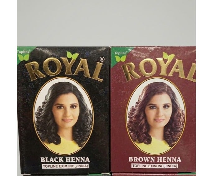 Royal Henna Hair Color Bundle Deal – 1 Black Henna Pack & 1 Brown Henna Pack (2-Count Total)