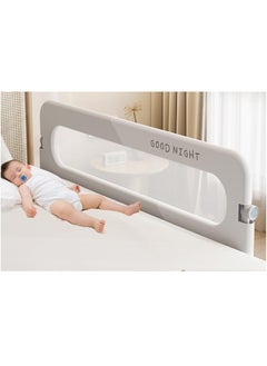 Foldable Crib Guardrails Toddler Bed Fence Upgraded and Reinforced Safety Bed Guardrails Suitable for Cribs Single Beds And Double Beds 1 Piece
