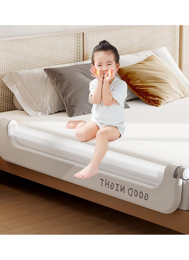 Generic - Foldable Crib Guardrails Toddler Bed Fence Upgraded and Reinforced Safety Bed Guardrails Suitable for Cribs Single Beds And Double Beds 1 Piece - Image 1