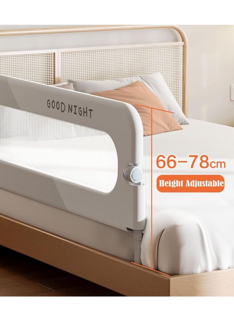 Generic - Foldable Crib Guardrails Toddler Bed Fence Upgraded and Reinforced Safety Bed Guardrails Suitable for Cribs Single Beds And Double Beds 1 Piece - Image 1