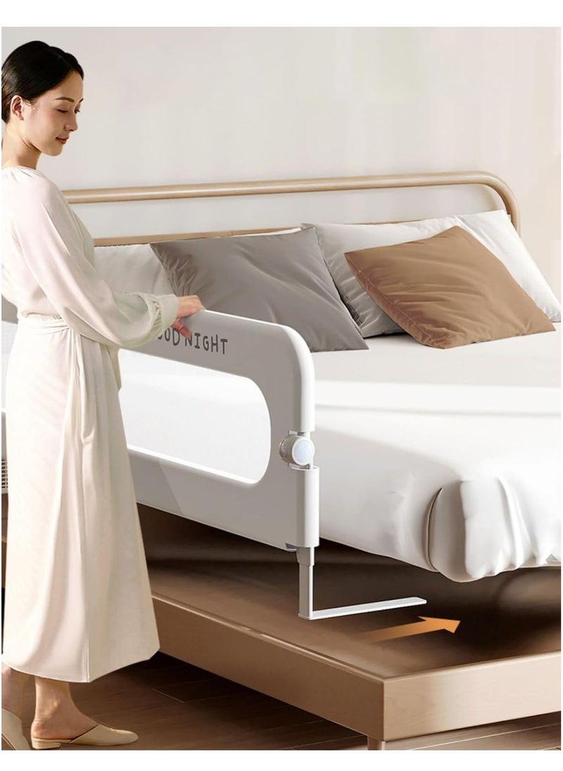 Generic - Foldable Crib Guardrails Toddler Bed Fence Upgraded and Reinforced Safety Bed Guardrails Suitable for Cribs Single Beds And Double Beds 1 Piece - Image 1