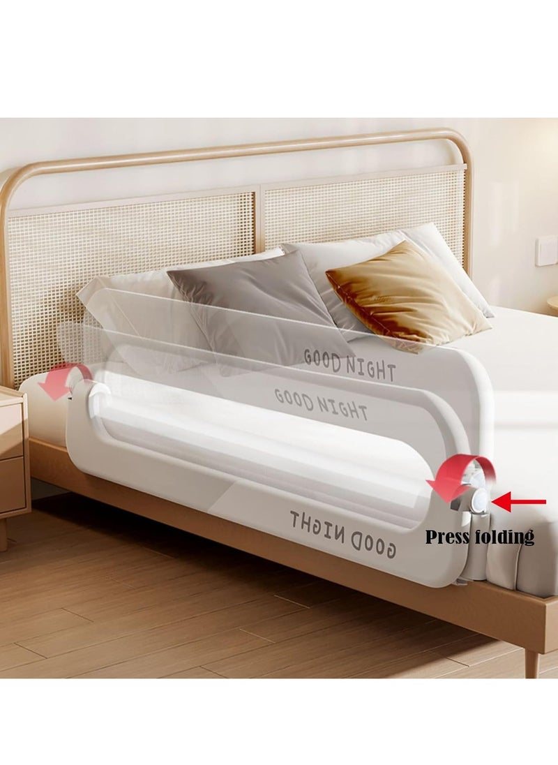 Generic - Foldable Crib Guardrails Toddler Bed Fence Upgraded and Reinforced Safety Bed Guardrails Suitable for Cribs Single Beds And Double Beds 1 Piece - Image 1