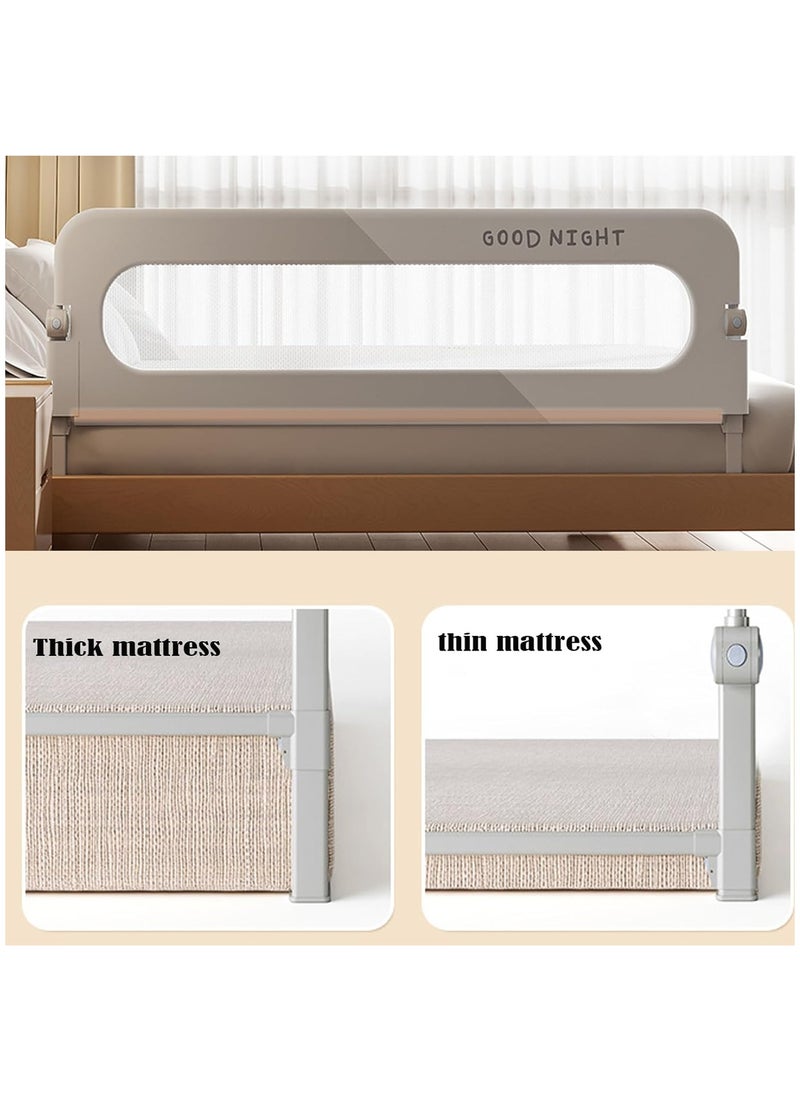 Generic - Foldable Crib Guardrails Toddler Bed Fence Upgraded and Reinforced Safety Bed Guardrails Suitable for Cribs Single Beds And Double Beds 1 Piece - Image 1