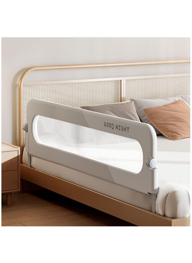 Generic - Foldable Crib Guardrails Toddler Bed Fence Upgraded and Reinforced Safety Bed Guardrails Suitable for Cribs Single Beds And Double Beds 1 Piece - Image 1