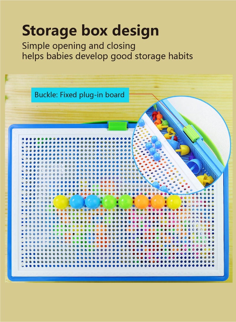 296-Piece Mushroom Pegboard Set for Kids 3+ - STEM Educational Toy with Storage Box | Develops Fine Motor Skills & Creativity | Family Fun Learning Activity for Preschool Children - Image 3