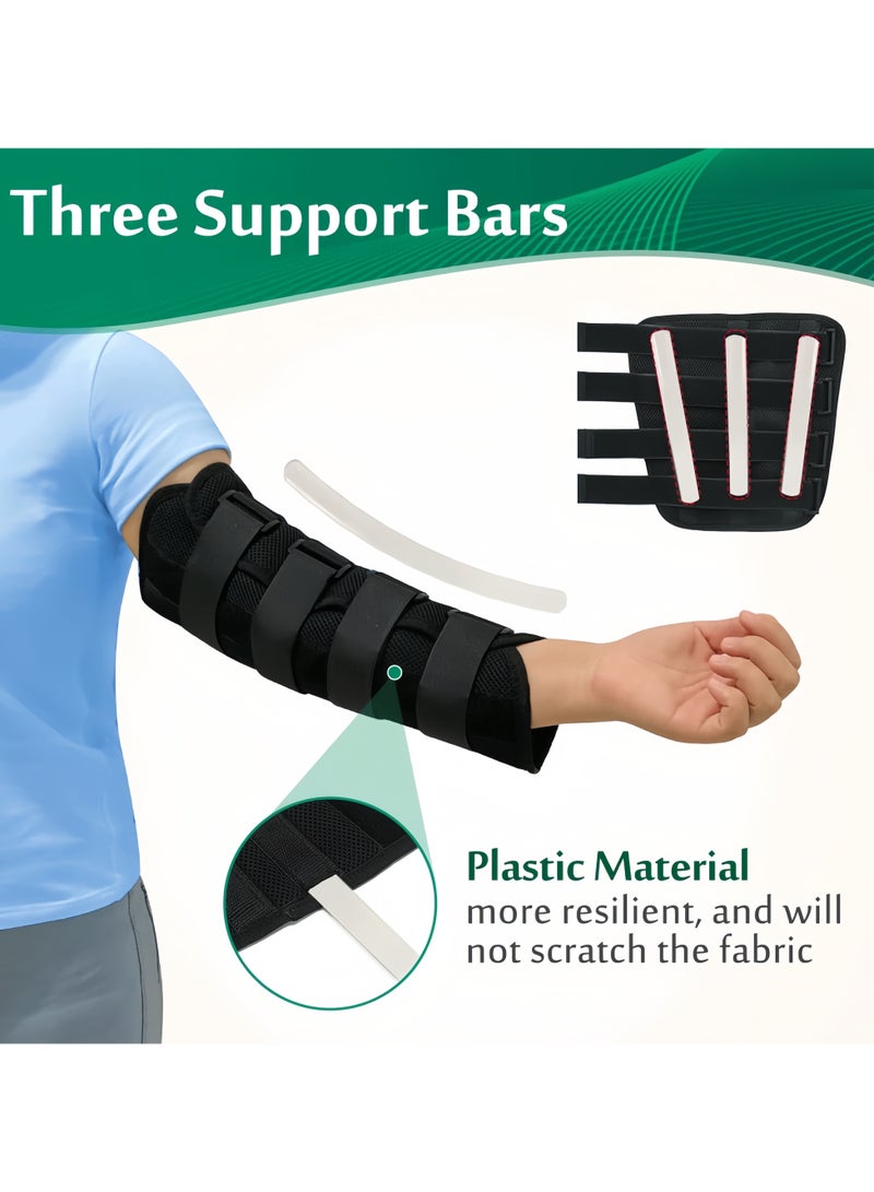 Angola Panda Arm、Elbow Splint Tendonitis Elbow Brace Ulnar Nerve Cubital Tunnel Brace for Sleeping Elbow Immobilizer Arm Splint Support for Pain Relief Arthritis Elbow Sleeve Tennis Brace for Men、Women、kids，With support strips - Image 2