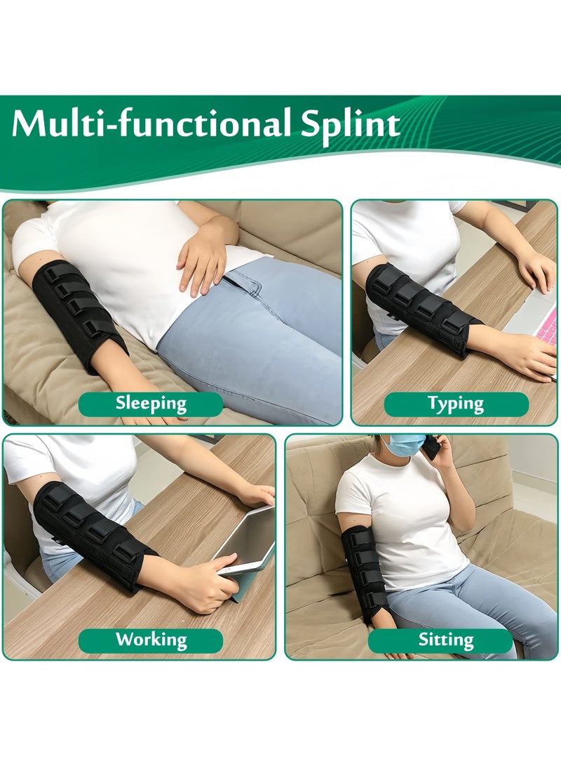 Angola Panda Arm、Elbow Splint Tendonitis Elbow Brace Ulnar Nerve Cubital Tunnel Brace for Sleeping Elbow Immobilizer Arm Splint Support for Pain Relief Arthritis Elbow Sleeve Tennis Brace for Men、Women、kids，With support strips - Image 3