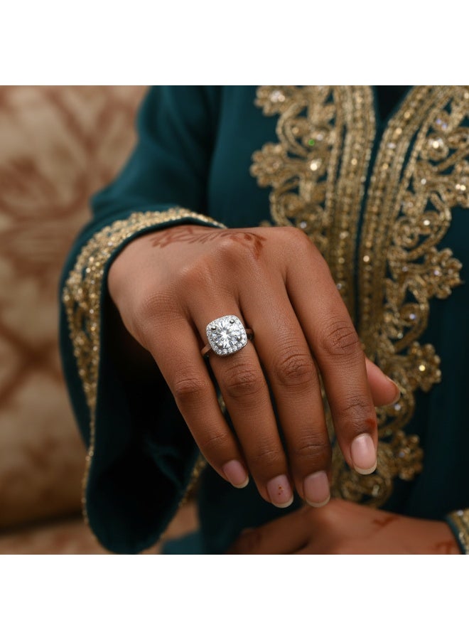 سنسيب مجموعة خواتم زركونيا مكعبة قابلة للتعديل للنساء - مظهر مصمم ملكي مع صندوق هدايا فاخر - Image 2