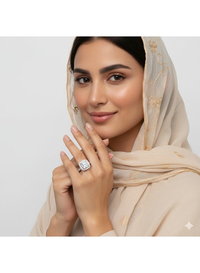 سنسيب مجموعة خواتم زركونيا مكعبة قابلة للتعديل للنساء - مظهر مصمم ملكي مع صندوق هدايا فاخر - Image 3