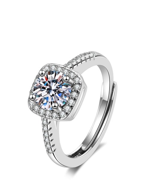 مجموعة خواتم زركونيا مكعبة قابلة للتعديل للنساء - مظهر مصمم ملكي مع صندوق هدايا فاخر