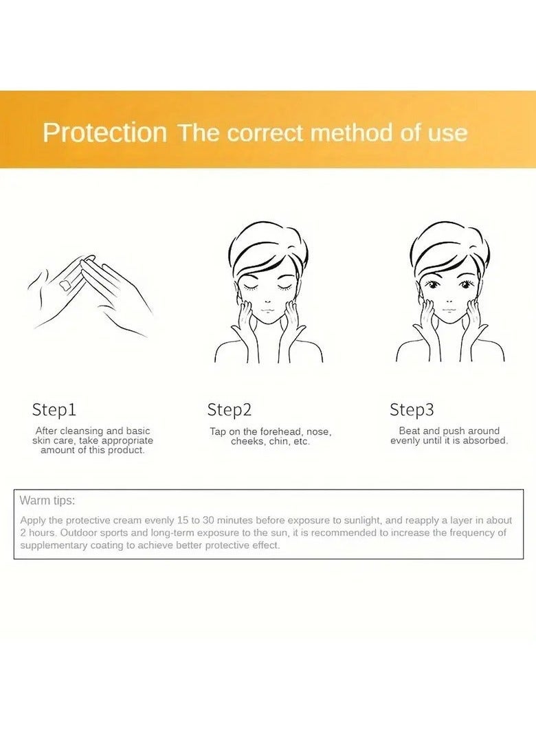 TWG Aqua 50 Protective Cream - Alcohol-Free Facial Sunscreen for All Skin Types, Moisturizing & Refreshing with Glycerin, Non-Greasy Cream Format, Hydrating & Nourishing Effect, 40g - Image 3