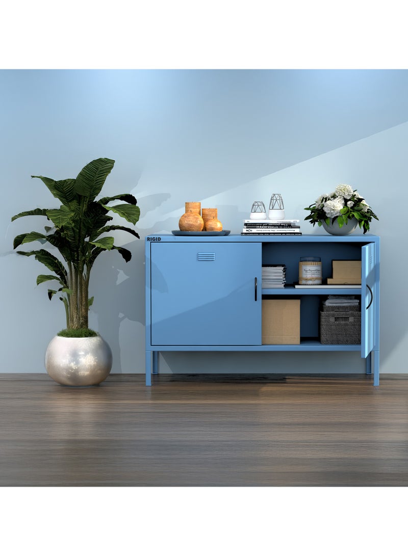 RIGID Steel Storage Cabinet with 2 Door & 3 Shelf  Blue 64x100x40cm  - Image 5