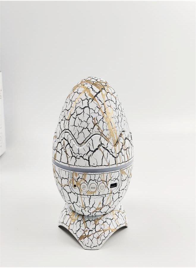 Generic - LED Cracked Dinosaur Egg Starry Sky Projector Light with Bluetooth Music, Nebula Projection Ambient Night Light - Image 1
