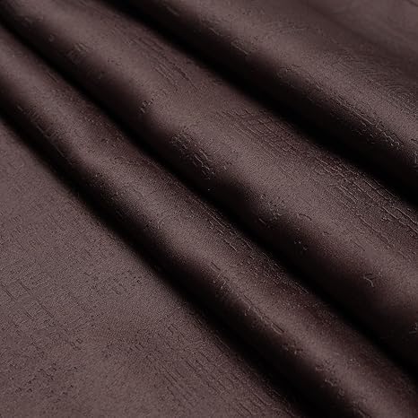 NESTPRIME Living Room Bedroom Blackout Long Door Curtains Room Darkening Thermal Insulated Noise Reducation Color Coffee 9 Feet Long Set of 2 100 Blackout Texture Luxurios Edition - Image 5