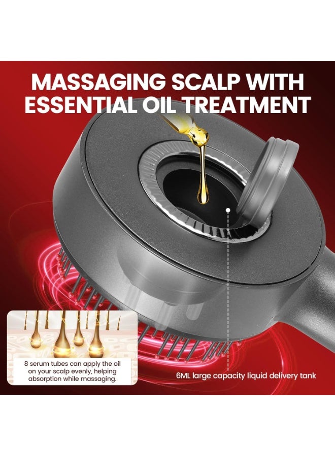 Scalp Massage Comb with Oil Applicator – Rechargeable Vibration Brush with Light Therapy for Hair Growth, Anti-Hair Loss & Relaxation for Men & Women - Image 4