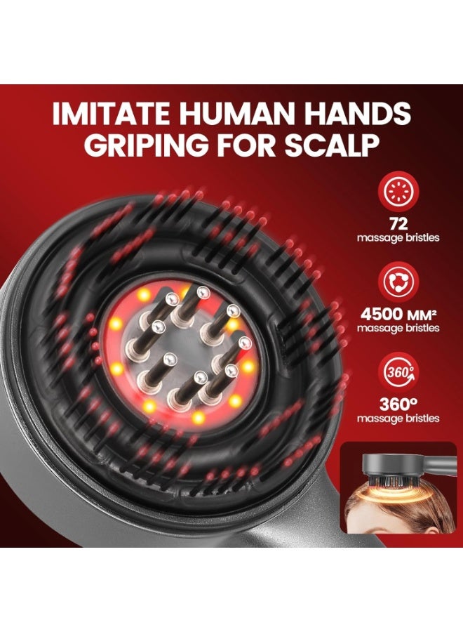 Scalp Massage Comb with Oil Applicator – Rechargeable Vibration Brush with Light Therapy for Hair Growth, Anti-Hair Loss & Relaxation for Men & Women - Image 3