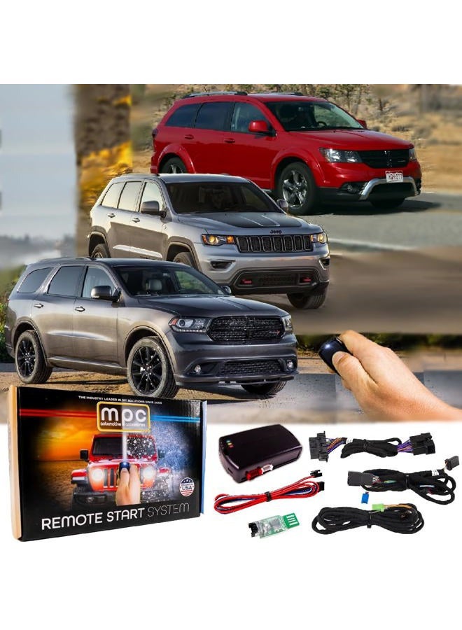 MPC Remote Start for 2014-2017 Dodge Durango, 2011-2017 Journey, 2014-2017 Jeep Grand Cherokee |Gas| |Push to Start| Plug-n-Play - Uses Factory Key - Image 1