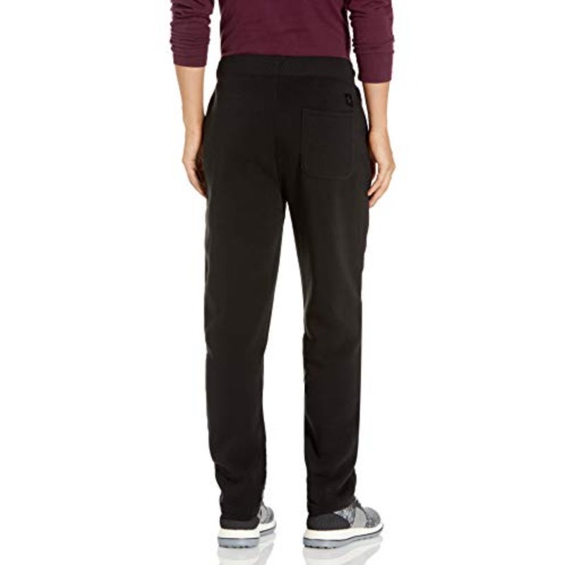 بنطال رياضي Active Basic Jogger Fleece للرجال للملابس الكاجوال، مصنوع من مزيج القطن والصوف، أسود، فائق النعومة وقابل للتمدد - Image 5