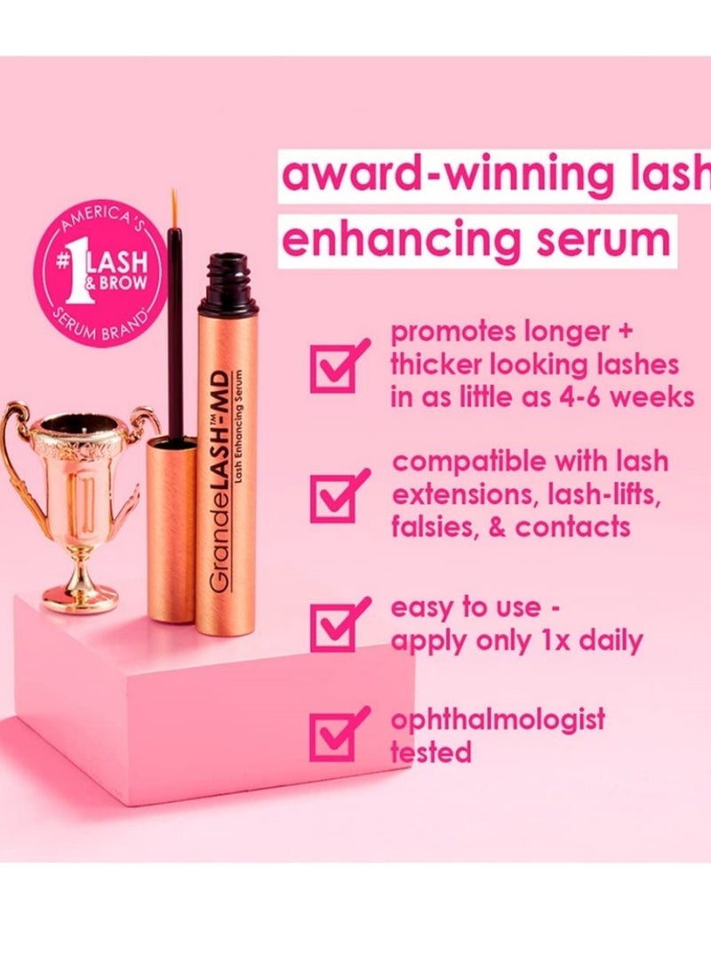 Grande 1.4ml Lash Streangthening Serum, Promotes The Appearance of Longer, Thicker Eylashhes, Clear Serum 6 Month Supply (different packaging is different) - Image 3