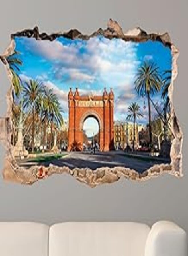 Decorative landscape sticker - The triumphal arch of Barcelona (60x90cm)