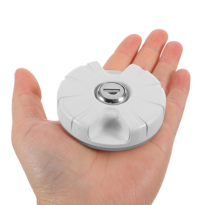 1Set Rv Water Inlet Cover White Lockable Plastic Cap with Spring Seal for Camper Trailers - Image 3