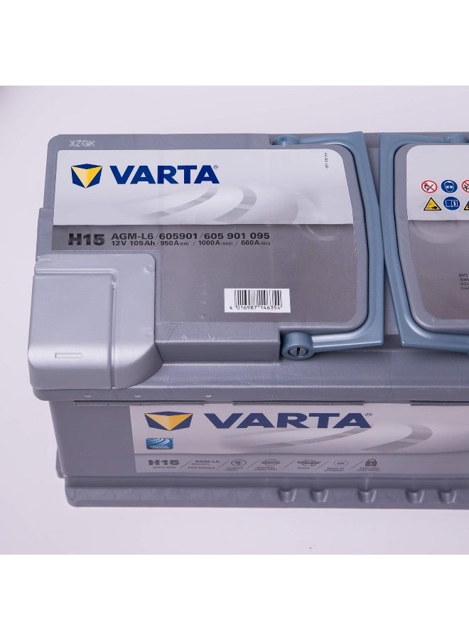 فارتا بطارية VARTA 12V DIN 105AH AGM - Image 3