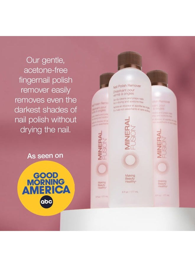 Mineral Fusion Acetone Free Nail Polish Remover, Gentle, Non-Drying, Regular & Gel Polish, 6 fl oz (2 Pack), Vegan & Cruelty-Free Nail Care for Women and Men  - Image 3