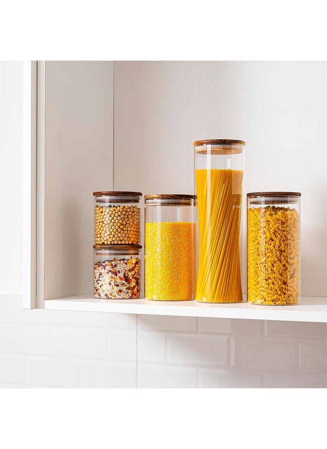 Swift 4 Pack Airtight Storage Jar Glass, Keep Ingredients Fresh, Organize Your Pantry, and Enhance Kitchen Decor, Clear Visibility, Ideal for Cereals, Pasta, Snacks, and More, Secure Lid, 567ml  - Image 3