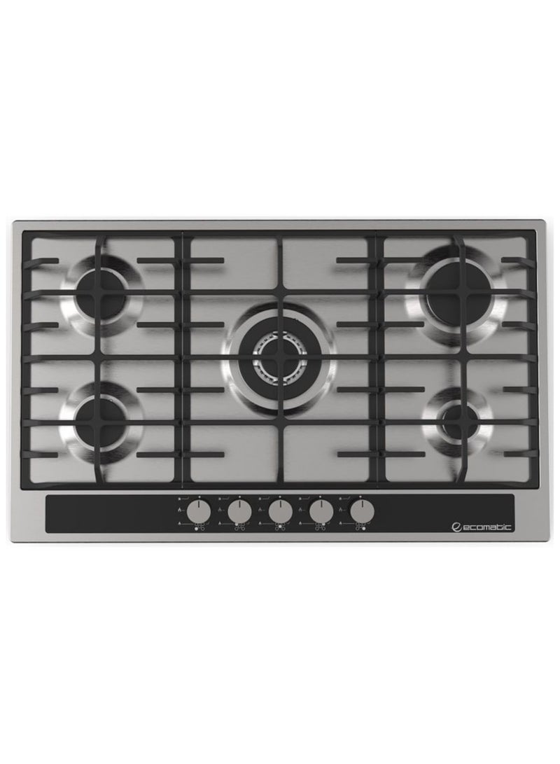بوتاجاز بلت إن ايكوماتك، غاز، 90 سم، 5 شعلة، S903GC - فضي