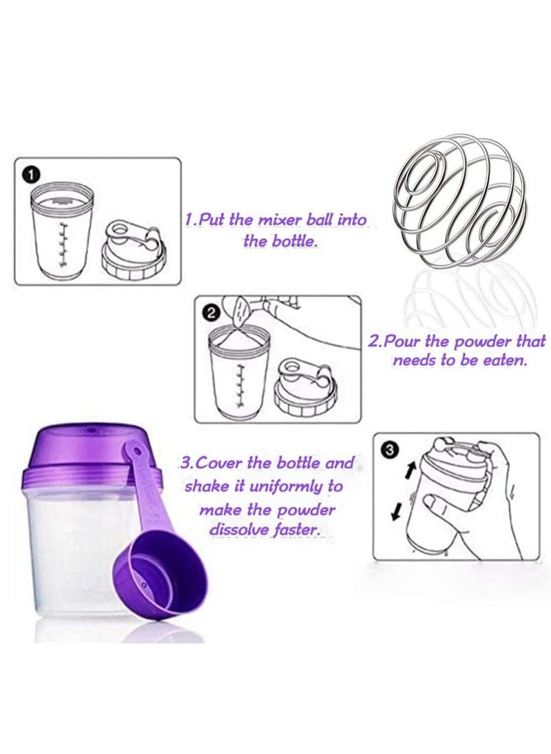 Oasisgalore - 3-Pack Stainless Steel Mixer Balls for Protein Shaker Bottles, Sport Fitness Cup Wire Whisk - 5.2cm Diameter - Image 1