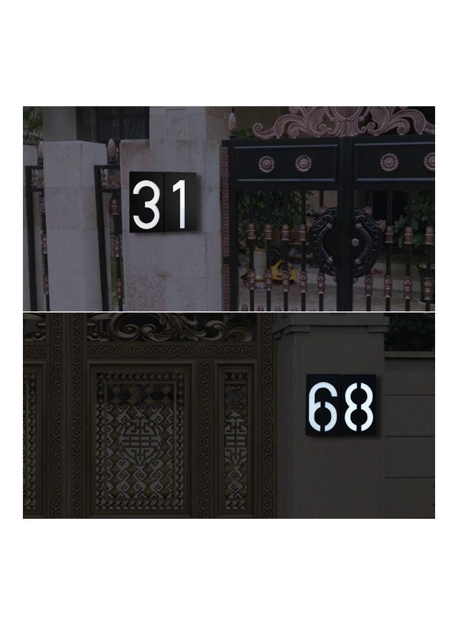 NIBEMINENT Solar House Number Light Black/White - Image 2