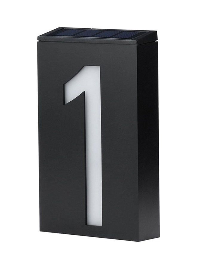 NIBEMINENT Solar House Number Light Black/White - Image 1
