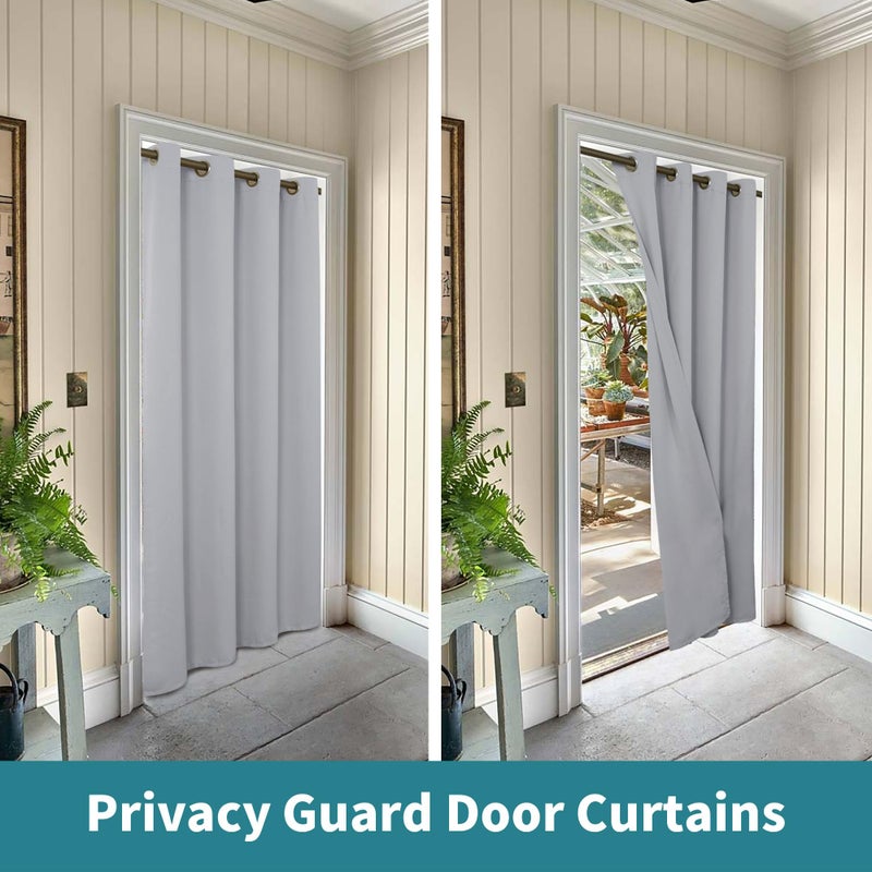 BGment Bression Brague Ray Door Startain 80 بوصة الطول لمدخل غرفة نوم الخزانة الستار الخصوصية الحرارية معزول معزول الغرفة المقسم لفصل الغرفة 1 لوحة 52 بوصة - Image 5