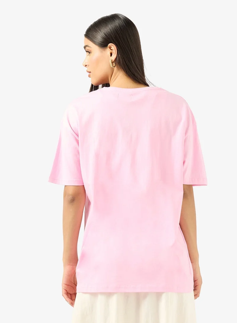 Ginger Cotton Oversize Summer Graphic T-shirt