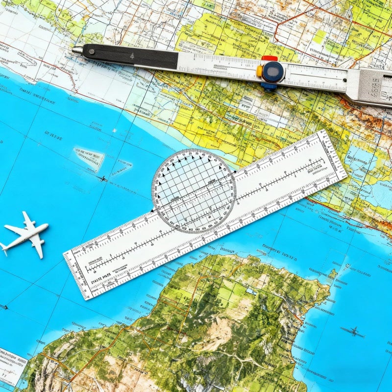 CRP 1 Rotating Aviation Plotter 13.2 Inch Transparent Plastic for Flight Navigation - Image 4