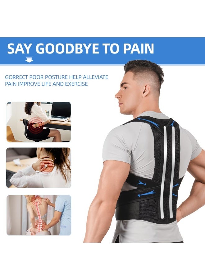 Upgraded Full Back Support Brace for Men & Women - Effective Posture Corrector - High Quality for Scoliosis, Hunchback Correction & Back Pain Relief - Image 4