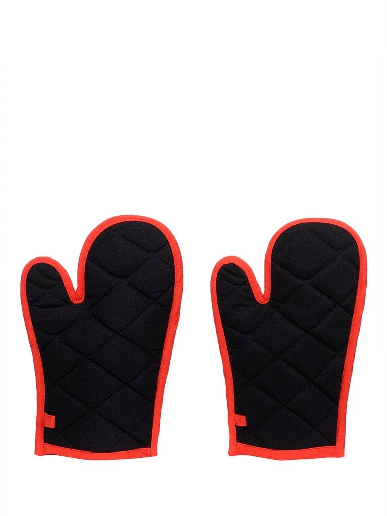Swayam Cotton Multipurpose Apron with 3 Pockets + 2 Gloves | Stylish and Durable | Perfect for Hotel, Cafe, Restaurant, and Home Kitchen -Black - Image 3